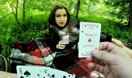 Русская подружка проиграла секс в карты