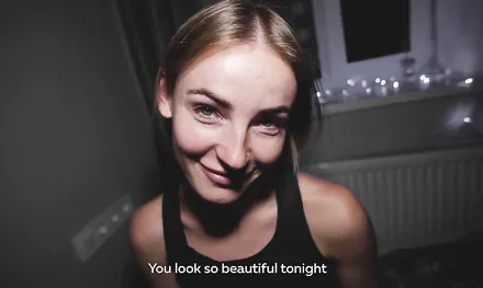 Русская пара сняла свой уютный вечерний секс для подписчиков!