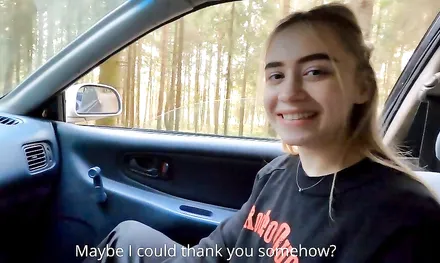 Милашка не успевает в гости к бабушке и останавливает попутку!